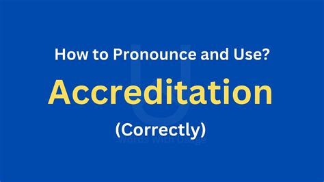 accreditation pronounce